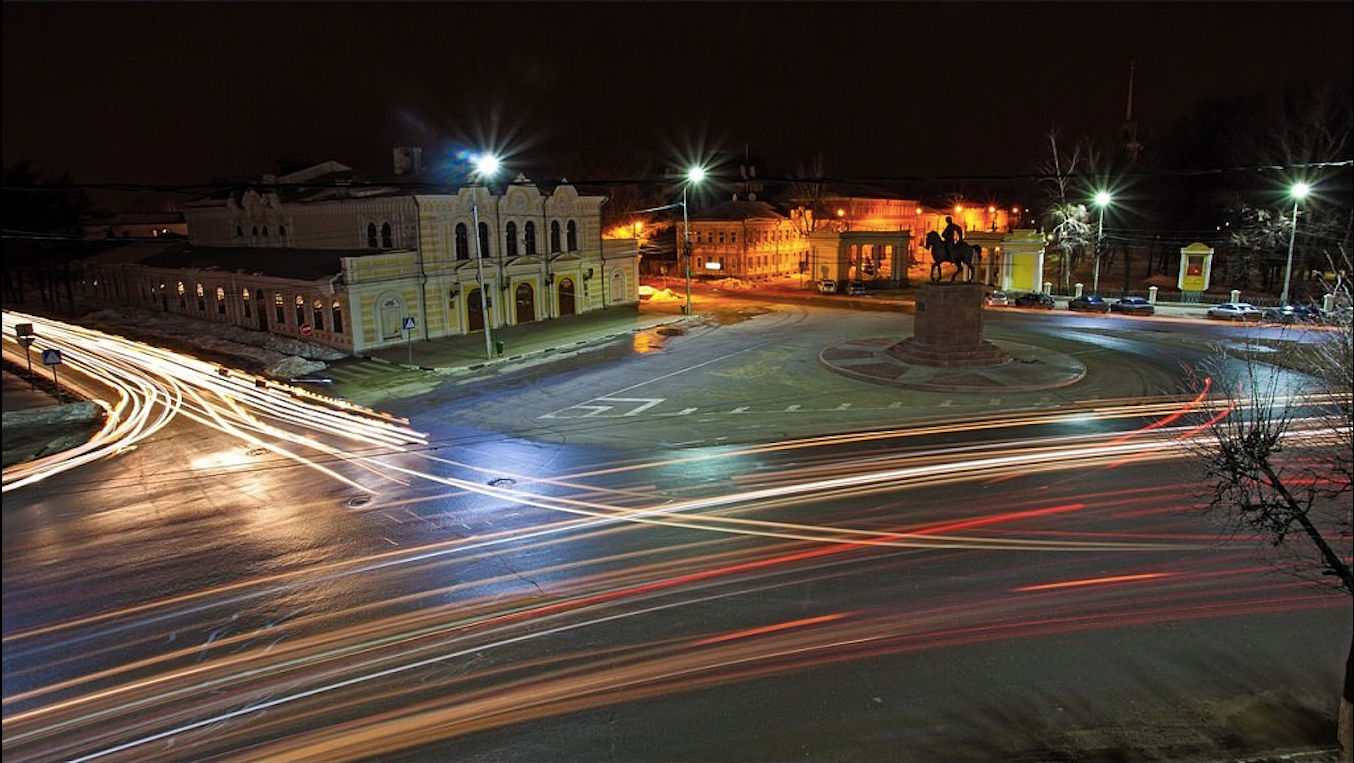 Освещение в Рязани, ул. Соборная - Московское шоссе