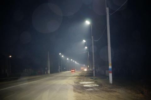 Установка опор и уличного светодиодного освещения в пос. Тума, Клепиковского р-на, Рязанской области