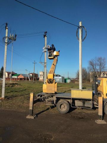 Село Вышгород, уличное освещение
