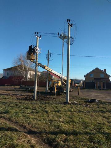 Село Вышгород, уличное освещение