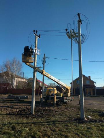Село Вышгород, уличное освещение