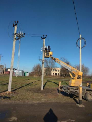 Село Вышгород, уличное освещение