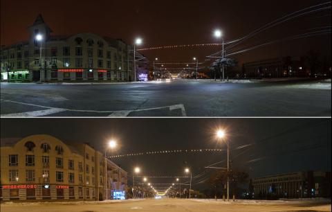 Освещение в Рязани, ул. Соборная - Московское шоссе